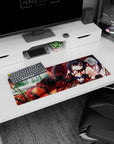 32x12 inches Kurumi Tokisaki Date A Live mouse pad, heterochromia eyes, lounging with sly smile.