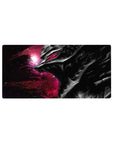 Mouse pad featuring Guts in his Berserker Armor against a galactic backdrop, 32x16 inches, perfect for fans of Berserk seeking bold, cosmic design for their desk.
