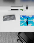 Small-sized 14x10 mouse pad with ethereal design adds tranquil, introspective energy to any desk or workspace