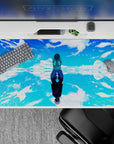 Tranquil 40x20 mouse pad showcases a stunning sky reflection with peaceful, introspective tones for an immersive workspace vibe
