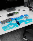 Dreamy artwork on 36x16 mouse pad captures the essence of drifting between reality and illusion with serene elegance