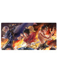 One Piece mouse pad 32x16 featuring Sanji Luffy Ace for dynamic gaming or workspace energy