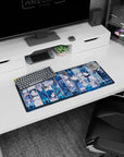 Yuno and Yukiteru Future Diary anime mouse pad 28x12 inches with their faces over a countdown-style lineup.