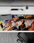36x16 inches desk pad with Jotaro, Polnareff, Kakyoin, Avdol, Joseph, and Iggy from Stardust Crusaders.