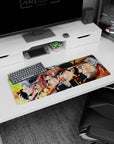 Artistic 32x12 inches mouse pad with Jotaro, Polnareff, Kakyoin, Avdol, Joseph, and Iggy from JoJo’s Bizarre Adventure.