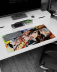 Modern 32x16 inches mouse pad with the iconic Stardust Crusaders crew, showcasing their epic journey.