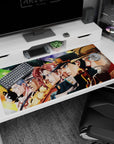 Large 40x20 inches desk pad with the Stardust Crusaders crew, showcasing their iconic journey.