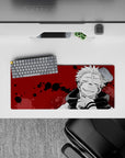 Compact 28x12 mouse pad featuring Sukuna's eerie cursed spirit energy from Jujutsu Kaisen for fans