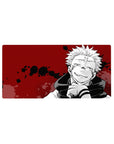 Jujutsu Kaisen mouse pad 32x16 with Sukuna's wicked grin and blood-red tones for a menacing gaming setup