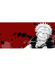 Jujutsu Kaisen desk pad 36x16 highlighting Sukuna's feared presence and wicked grin for an intense setup