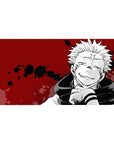 Jujutsu Kaisen desk pad 40x20 featuring Sukuna's wicked grin and blood-red background for a chilling vibe