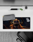 28x12 inches mouse pad with Ichigo in Vasto Lorde form, glowing eyes, and fiery strands for a striking, chaotic anime design.
