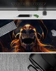 40x20 inches mouse pad showcasing Ichigo’s Vasto Lorde form with fiery strands, glowing eyes, and a menacing skeletal mask.