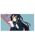 32x16 inches anime girl mouse pad with Azusa Nakano study graphic, blue stripes and red lettering poster style.