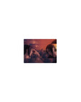 Naruto Shippuden Uchiha crest sunset scene anime mouse pad, classic 14x10 inches.