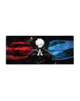 Streamlined Jujutsu Kaisen mouse pad 28x12 with Gojo Satoru's dual forces for bold anime-inspired desks