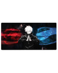 Jujutsu Kaisen mouse pad 32x16 featuring Gojo Satoru's dual forces for an action-packed gaming experience