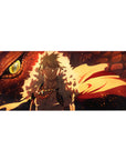 Bakugo Katsuki mouse pad 36x16 with warrior outfit and dragon's eye for immersive fantasy-inspired decor