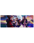 32x12 inches anime girl mouse pad featuring Hellsing crew artwork with neon galaxy background and gunmetal shine.