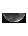 Moon and stars space desk mouse pad, extended 28x12 inches, minimal sci-fi look for keyboard and mouse.