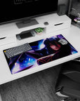 Modern 32x16 inches mouse pad with Albedo from Overlord, blending dark elegance and captivating beauty in an anime-inspired design.