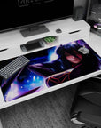 Large 40x20 inches desk pad featuring Albedo from Overlord, exuding dark elegance and captivating presence in a bold, anime style.