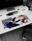 Modern 32x16 inches mouse pad showcasing Ochaco Uraraka’s zero-gravity abilities and fierce determination.
