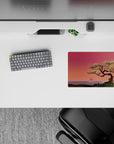 Small-sized 14x10 desk mat with nature design adds tranquil Japanese-inspired energy to any desk or workspace