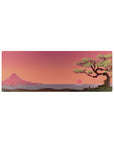 Compact Sunset Japanese Scenery desk mat 32x12 with nature theme for stylish and sleek desk decor