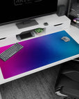 Large 40x20 inches gradient desk pad showcasing a vibrant mix of colors, ideal for enhancing any workspace with energy and elegance.