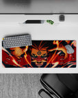 32x12 inches anime mouse pad in fiery orange, deep red, and midnight blue for a dark Naruto vibe.