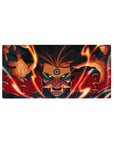 32x16 inches anime mouse pad featuring Kurama the Nine-Tailed Fox with clawed hands and bold markings.