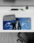 Compact 28x12 desk pad highlights shadowy chaos and Jin-Woo’s commanding presence for immersive Solo Leveling vibes