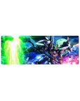 32x12 inches anime mouse pad with Gundam Deathscythe slicing through a neon night sky poster-style art.