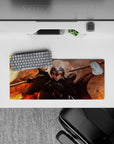 Compact 28x12 mouse pad highlights Jeanne d'Arc Alter's dark intensity and battlefield dominance for fans