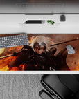 Striking 36x16 desk pad highlights Jeanne d'Arc Alter's burning intensity and commanding aura in stunning detail