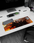 Small but impactful 32x12 mouse pad showcases Jeanne d'Arc Alter's fiery command with striking artistry