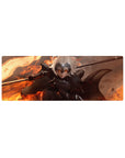 Compact Jeanne d'Arc Alter mouse pad 32x12 with flame theme for stylish and sleek desk decor