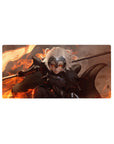 Jeanne d'Arc Alter mouse pad 32x16 featuring smoldering flames for gaming or workspace setups with bold flair