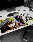 Golden Requiem design on 40x20 desk mat perfect for celebrating legendary moments and intense battles