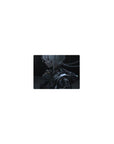 14x10 inches classic anime girl mouse pad with silver-haired android in glossy armor and cable ribbons.