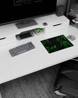 14x10 inches classic anime mouse pad showing a Gundam-style mobile suit parts layout like a mechanic’s bay.