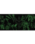 36x16 inches anime desk pad with neon mecha blueprint layout, wings, cannons, and armor parts on black.