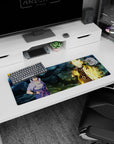 32x12 inches Naruto Shippuden mouse pad showing Sasuke vs Naruto with Truth-Seeking Orbs hovering.