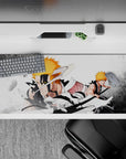 36x16 inches mouse pad with Ichigo Kurosaki battling his Vasto Lorde form, featuring destruction, bold contrasts, and shattered debris.