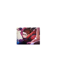 Classic anime mouse pad 14x10 inches featuring a lunging ninja girl with Sharingan and Konoha headband.