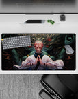 Bold 32x16 mouse pad showcasing Sukuna's raw power and authority from Jujutsu Kaisen for anime enthusiasts