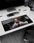 Fearsome Sukuna design on 32x16 Jujutsu Kaisen mouse pad perfect for adding intensity to your desk setup