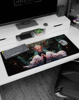 Intense Sukuna-themed 36x16 Jujutsu Kaisen desk pad designed for fans seeking bold anime aesthetics