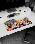 28x12 inches Idolmaster Cinderella Girls mouse pad featuring Anastasia, Uzuki, Mika and Rika on stage.